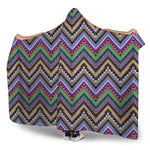 Tribal Aztec Hippie Pattern Print Hooded Blanket