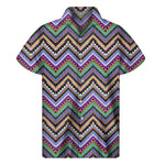 Tribal Aztec Hippie Pattern Print Men's Short Sleeve Shirt