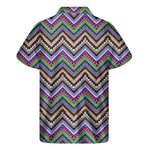 Tribal Aztec Hippie Pattern Print Men's Short Sleeve Shirt
