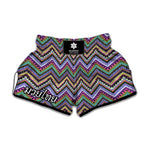 Tribal Aztec Hippie Pattern Print Muay Thai Boxing Shorts