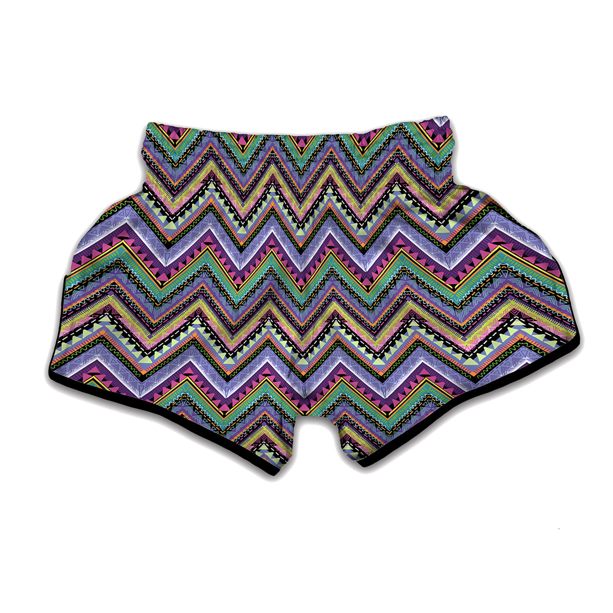 Tribal Aztec Hippie Pattern Print Muay Thai Boxing Shorts