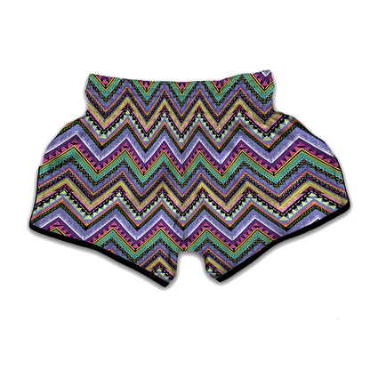 Tribal Aztec Hippie Pattern Print Muay Thai Boxing Shorts