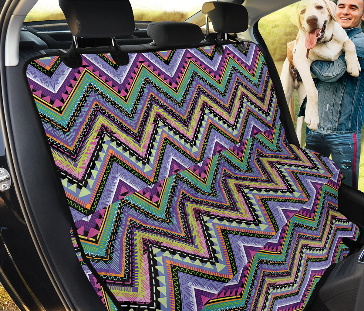 Tribal Aztec Hippie Pattern Print Pet Car Back Seat Cover