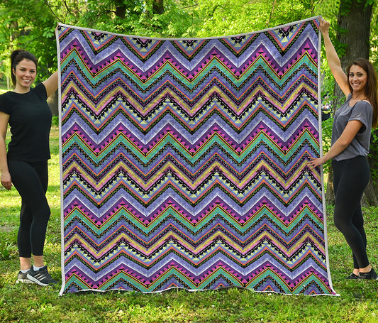Tribal Aztec Hippie Pattern Print Quilt