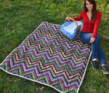 Tribal Aztec Hippie Pattern Print Quilt