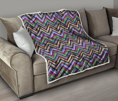 Tribal Aztec Hippie Pattern Print Quilt