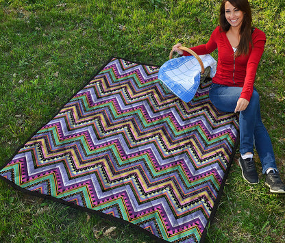 Tribal Aztec Hippie Pattern Print Quilt