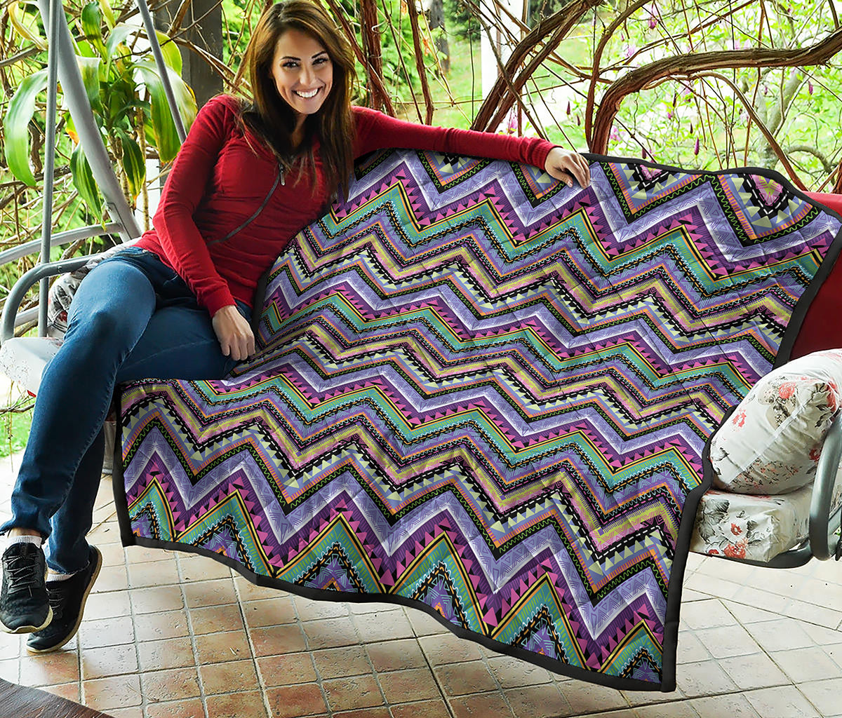 Tribal Aztec Hippie Pattern Print Quilt