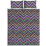 Tribal Aztec Hippie Pattern Print Quilt Bed Set