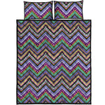 Tribal Aztec Hippie Pattern Print Quilt Bed Set