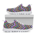 Tribal Aztec Hippie Pattern Print White Running Shoes