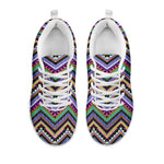 Tribal Aztec Hippie Pattern Print White Sneakers