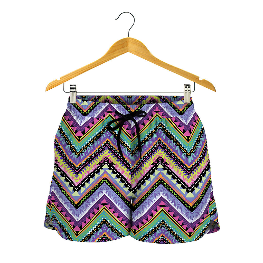 Tribal Aztec Hippie Pattern Print Women's Shorts