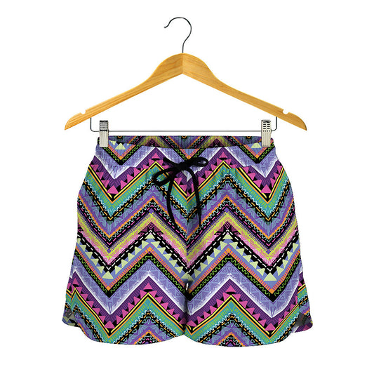 Tribal Aztec Hippie Pattern Print Women's Shorts