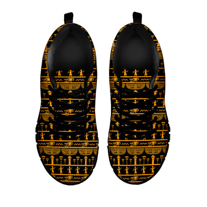 Tribal Egypt Pattern Print Black Sneakers
