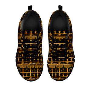 Tribal Egypt Pattern Print Black Sneakers