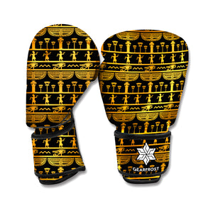 Tribal Egypt Pattern Print Boxing Gloves