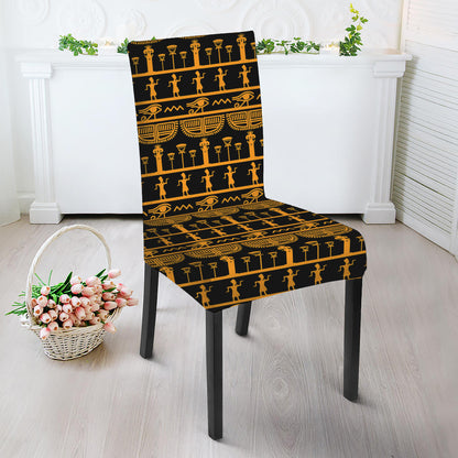 Tribal Egypt Pattern Print Dining Chair Slipcover