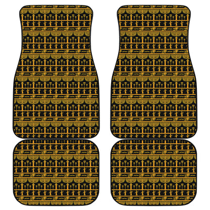 Tribal Egypt Pattern Print Front and Back Car Floor Mats