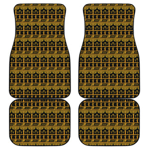 Tribal Egypt Pattern Print Front and Back Car Floor Mats