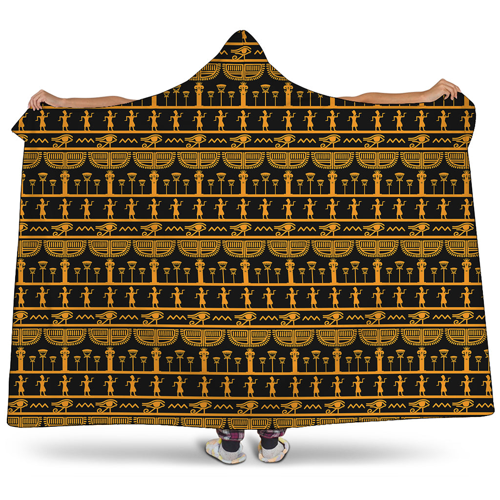 Tribal Egypt Pattern Print Hooded Blanket