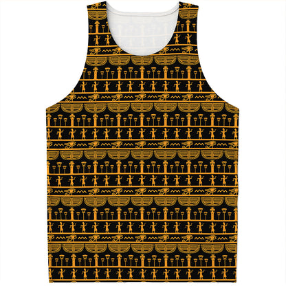 Tribal Egypt Pattern Print Men's Tank Top