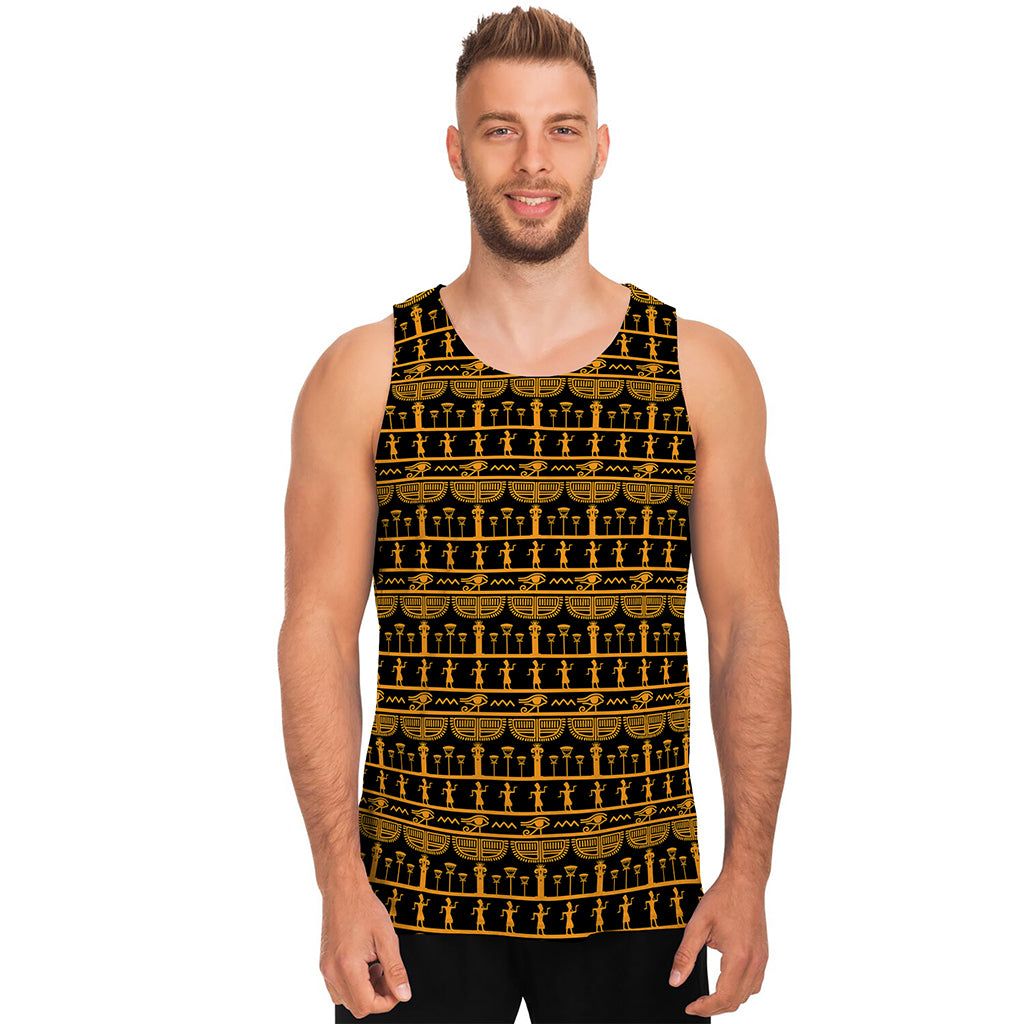 Tribal Egypt Pattern Print Men's Tank Top