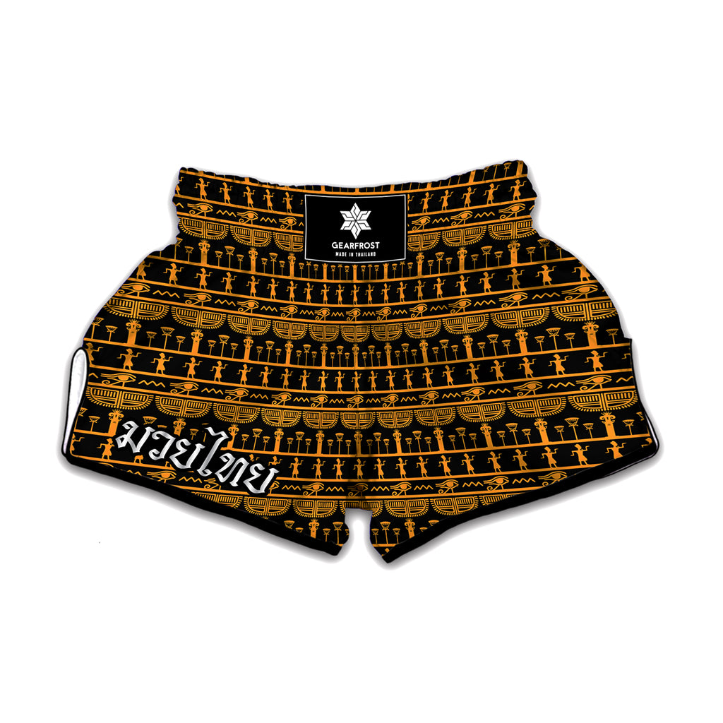 Tribal Egypt Pattern Print Muay Thai Boxing Shorts