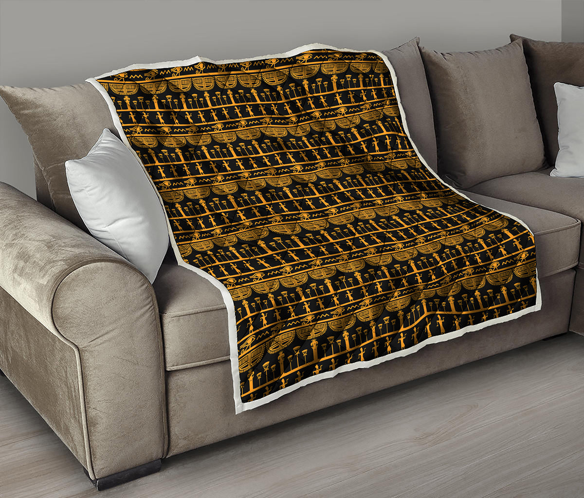 Tribal Egypt Pattern Print Quilt