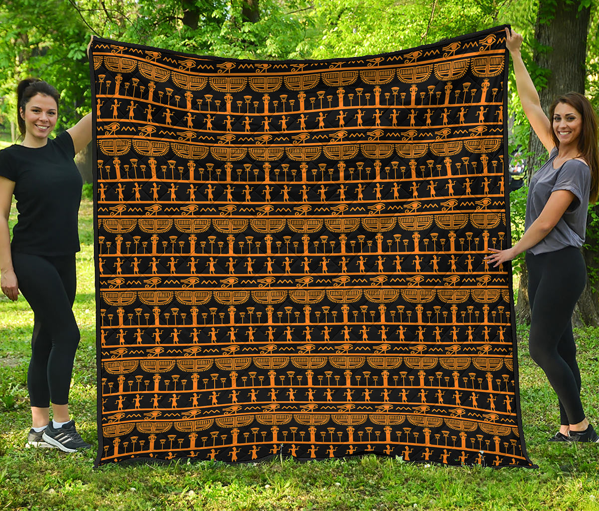 Tribal Egypt Pattern Print Quilt
