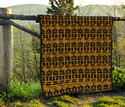 Tribal Egypt Pattern Print Quilt