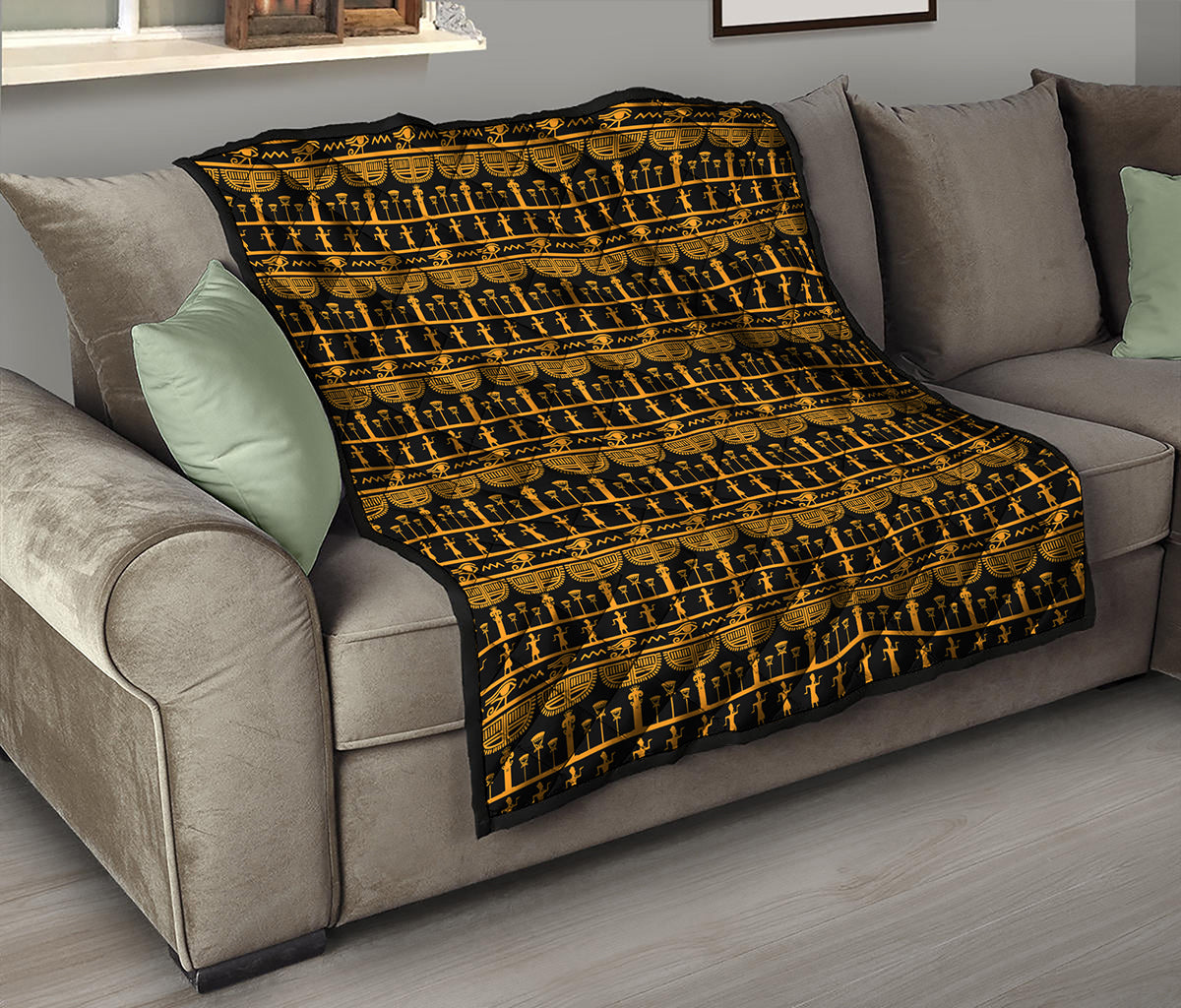 Tribal Egypt Pattern Print Quilt