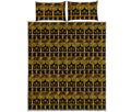 Tribal Egypt Pattern Print Quilt Bed Set