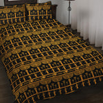 Tribal Egypt Pattern Print Quilt Bed Set