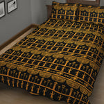 Tribal Egypt Pattern Print Quilt Bed Set