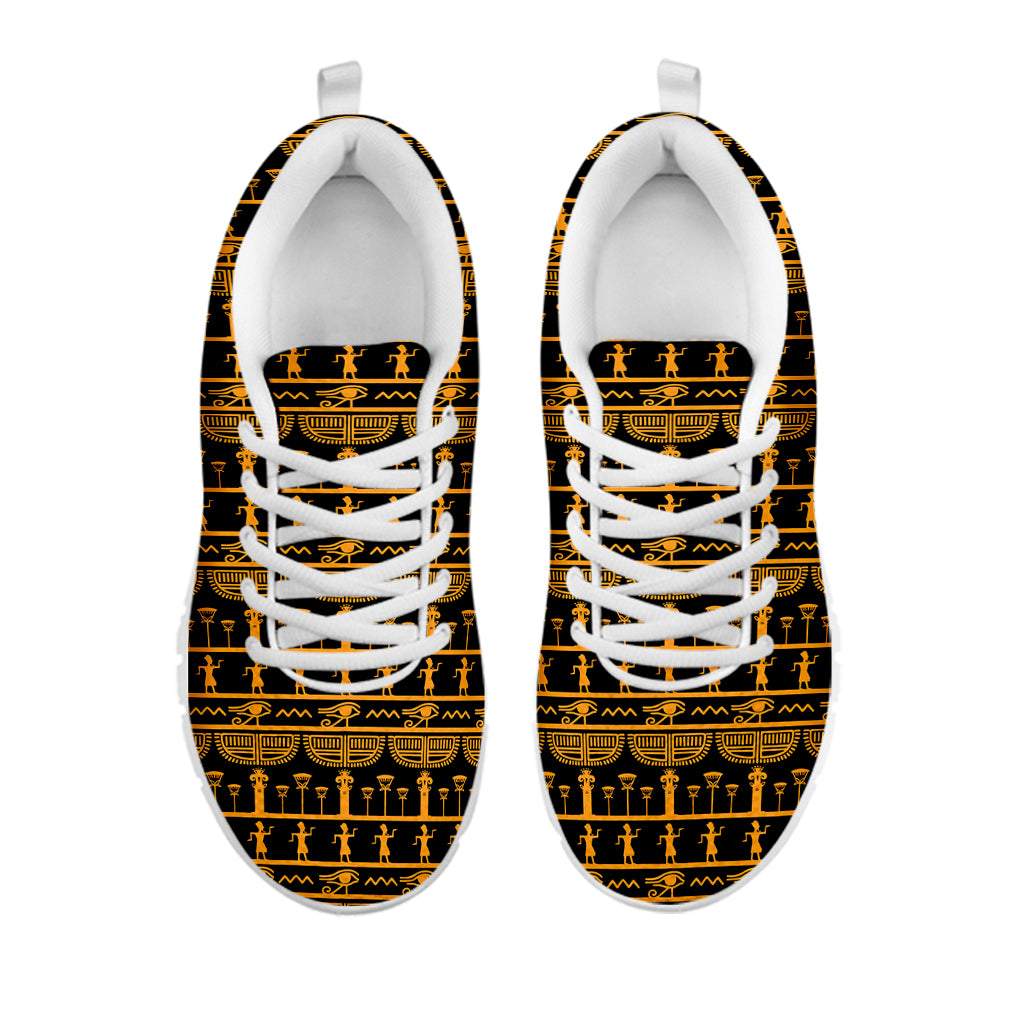 Tribal Egypt Pattern Print White Sneakers