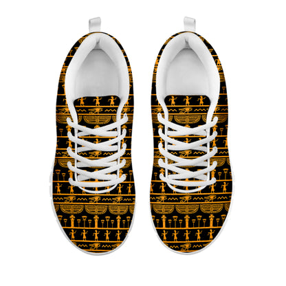 Tribal Egypt Pattern Print White Sneakers