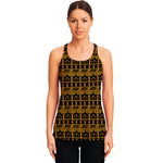 Tribal Egypt Pattern Print Women's Racerback Tank Top