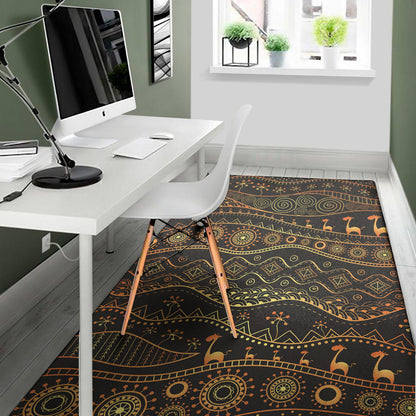 Tribal Ethnic African Pattern Print Area Rug