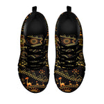 Tribal Ethnic African Pattern Print Black Sneakers