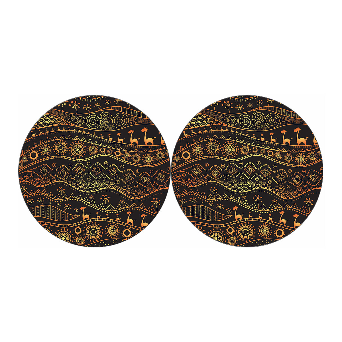 Tribal Ethnic African Pattern Print Car Coasters