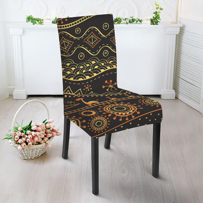 Tribal Ethnic African Pattern Print Dining Chair Slipcover