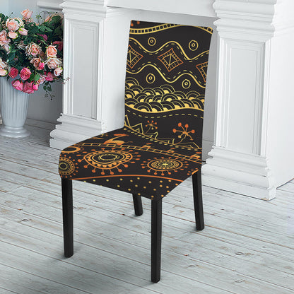 Tribal Ethnic African Pattern Print Dining Chair Slipcover