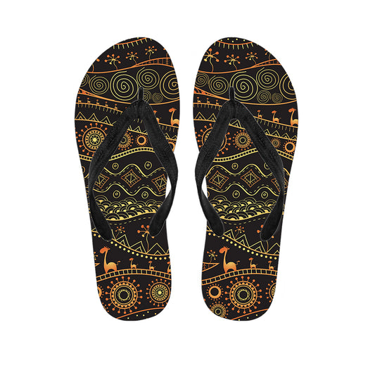 Tribal Ethnic African Pattern Print Flip Flops