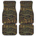 Tribal Ethnic African Pattern Print Front and Back Car Floor Mats