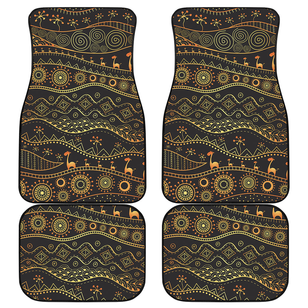 Tribal Ethnic African Pattern Print Front and Back Car Floor Mats