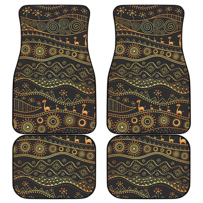 Tribal Ethnic African Pattern Print Front and Back Car Floor Mats