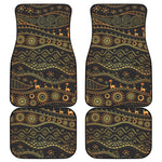 Tribal Ethnic African Pattern Print Front and Back Car Floor Mats