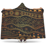 Tribal Ethnic African Pattern Print Hooded Blanket