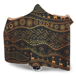 Tribal Ethnic African Pattern Print Hooded Blanket